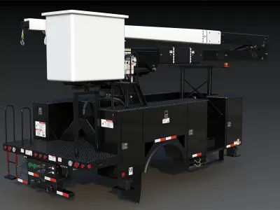 Bucket Boom Body Low-poly 3D model