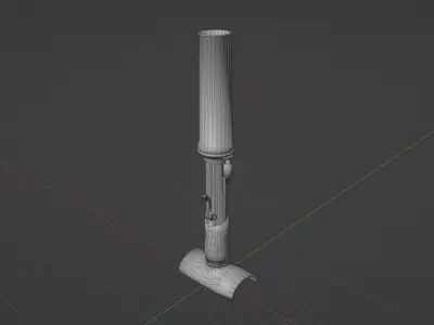 Type 89 grenade discharger Low-poly 3D model