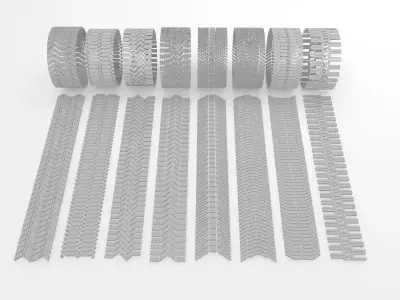 Tire Wheel Ruber Tracks  3D model