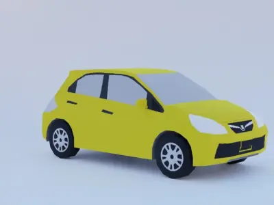 Honda Brio low poly car Low-poly 3D model