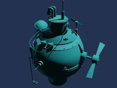 Turtle submarine 3D model