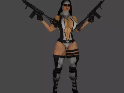 Battle Nun 3D print model