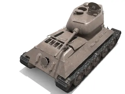 T-34-85 Soviet Medium TANK Free low-poly 3D model