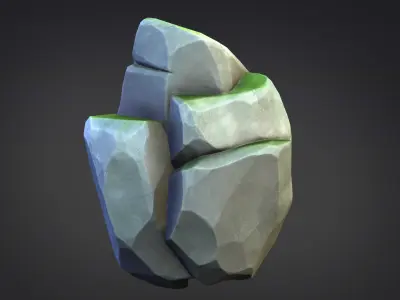 Stylized stones 3D model