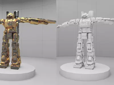 transformers characters 3d model Low-poly 3D model