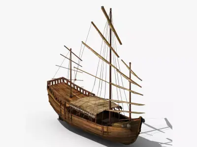 Chinese Old ship 02 3D model