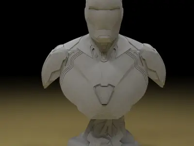 Iron Man bust 3D Model Ready to Print 3D print model