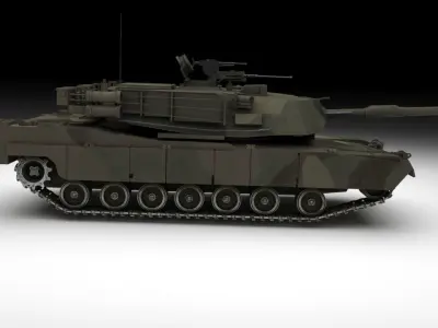 Abrams Tank Low-poly 3D model