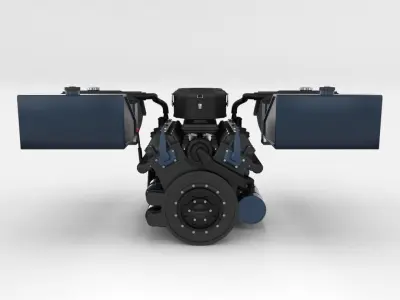 Maybach HL230 Engine Full Panzer Tiger Unit 3D model