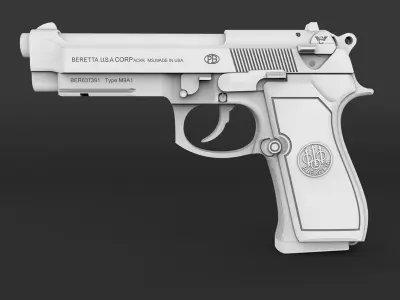 Beretta M9A1 Free 3D model
