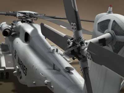 CH-53 Super Stallion Military Helicopter 3D model