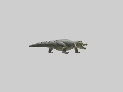 Philippine crocodile Low-poly 3D model