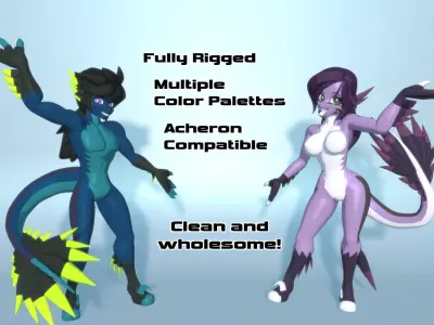 Acheron Raptor Clean Low-poly 3D model