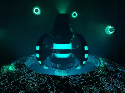 UFO 6 Underwater spaceship - Ovni - Flying Saucer 3D model