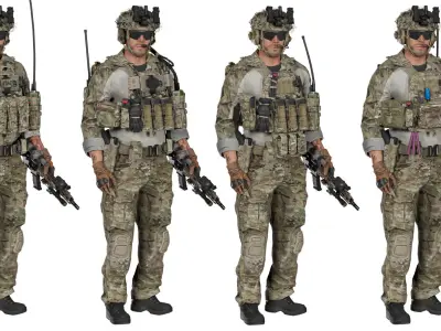 GAME READY RIGGED WESTERN SPECIAL OPERATIONS CHARACTER V2 Low-poly 3D model