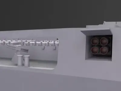 Admiral Gorshkov-class Frigate Project 22350 3D model