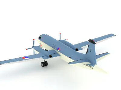 Dassault Breguet Br 1150 Atlantic - THE ATLANTIQUE 2 - Low-poly 3D model