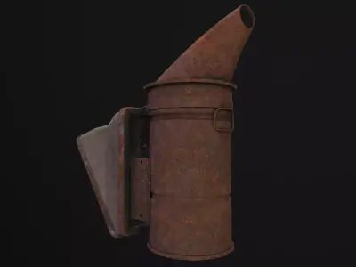 Smoker old rusty pipe Free low-poly 3D model