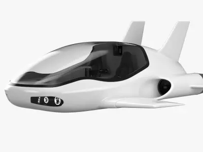 Hover car concept 3D model