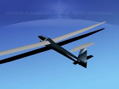 Glaser Dirks DG-200 17 Mtr Sailplane V05 3D model