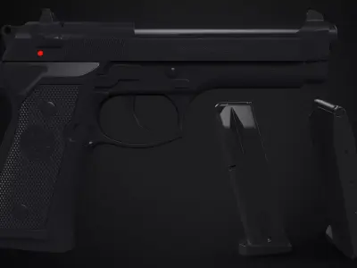 M9 Beretta - High poly 3D model