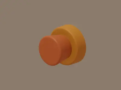 Toon Button 3D model