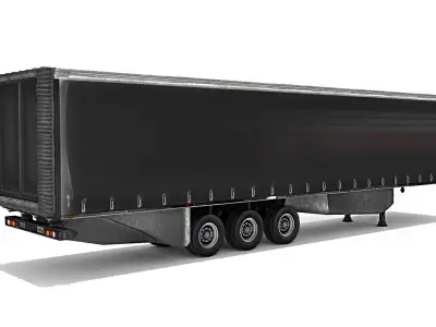 Semi Trailer Low-poly 3D model