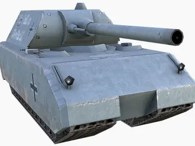 WW2 Maus Tank Free low-poly 3D model