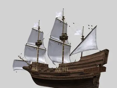 Sailing warship 3D model