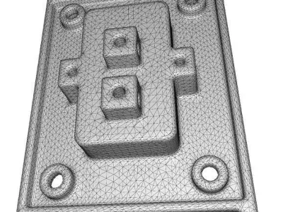 Classic Electrical Switch Low-poly 3D model