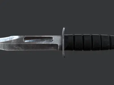 Kabar Combat Knife Low-poly 3D model