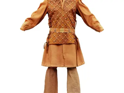 Armored Soldier Full Low-poly 3D model