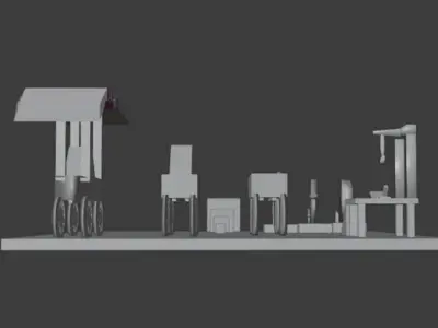 Assetpack wild west Free 3D model