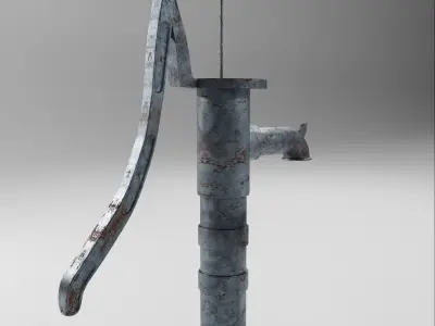 Old hand pump 3D model