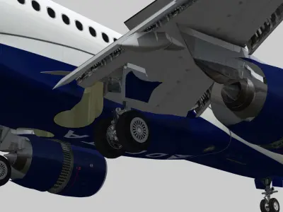 Airbus 220 Bombardier C Series 100 CS100 Delta airlines livery Low-poly 3D model