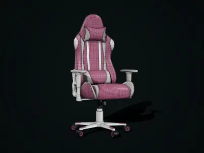 MidPoly Gamer Chair Free low-poly 3D model