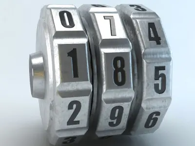 Counter wheel Low-poly 3D model