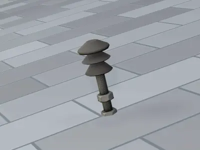 Electricity Poles Insulator 4 - Object 082 Low-poly 3D model