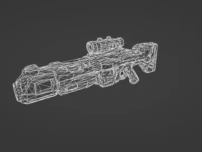 Sci-Fi Energy Rifle with Advanced Scope  3D model