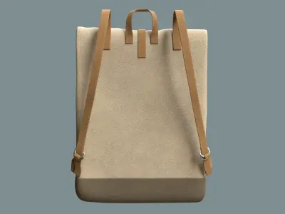 Realistic traveler backpack Low-poly 3D model