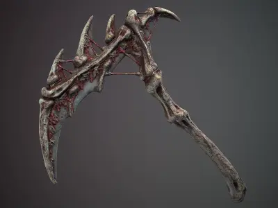 organic weapons Low-poly 3D model