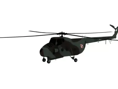 Lowpoly Mi-4 Hound  3D Model Low-poly 3D model