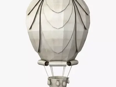 Hot Air Balloon Paper v 1 3D model