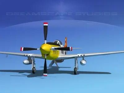 P-51D Mustang Ivanhoe 3D model