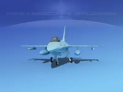 Gen Dyn F-16A Falcon Poland 3D model