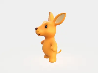 Little animal baby - Kangaroo cute - Character026 Low-poly 3D model