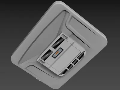 Truck Parking Air Conditioner Webasto Cool Top Vario 10E Low-poly 3D model