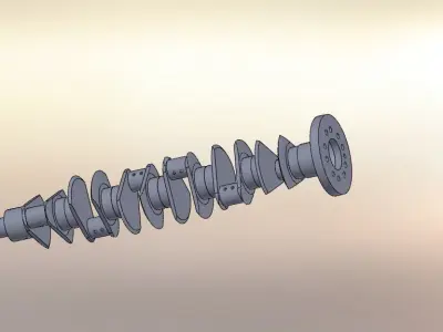 Crankshaft - vilebrequin 3D model