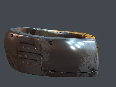 Gas mask helmet 3d model scifi Low-poly 3D model Low-poly 3D model