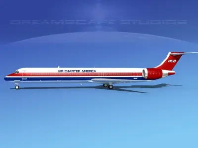 McDonnell Douglas MD83 America Air Charter 3D model